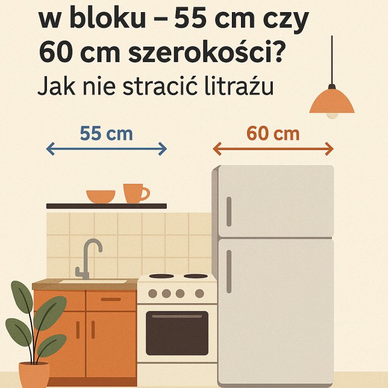 Lodówka do małej kuchni w bloku – 55 cm czy 60 cm szerokości Jak nie stracić litrażu.
