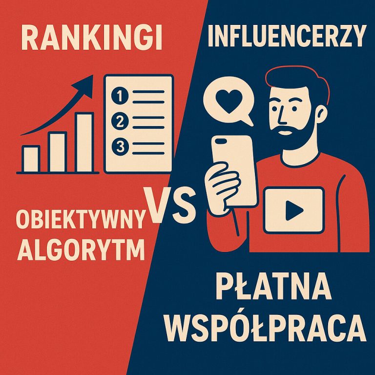 Rankingi vs Influencerzy – Obiektywny algorytm vs Płatna współpraca