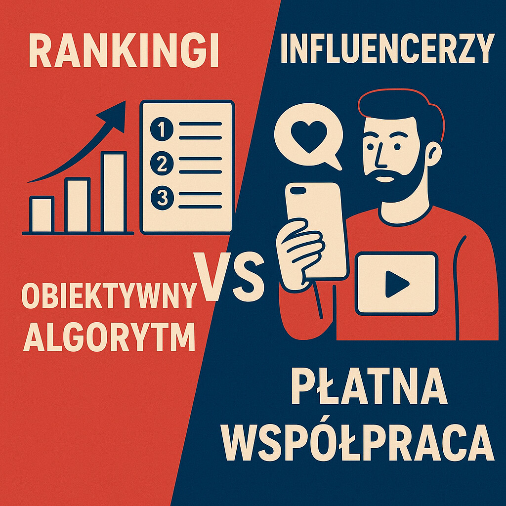 Rankingi vs Influencerzy – Obiektywny algorytm vs Płatna współpraca