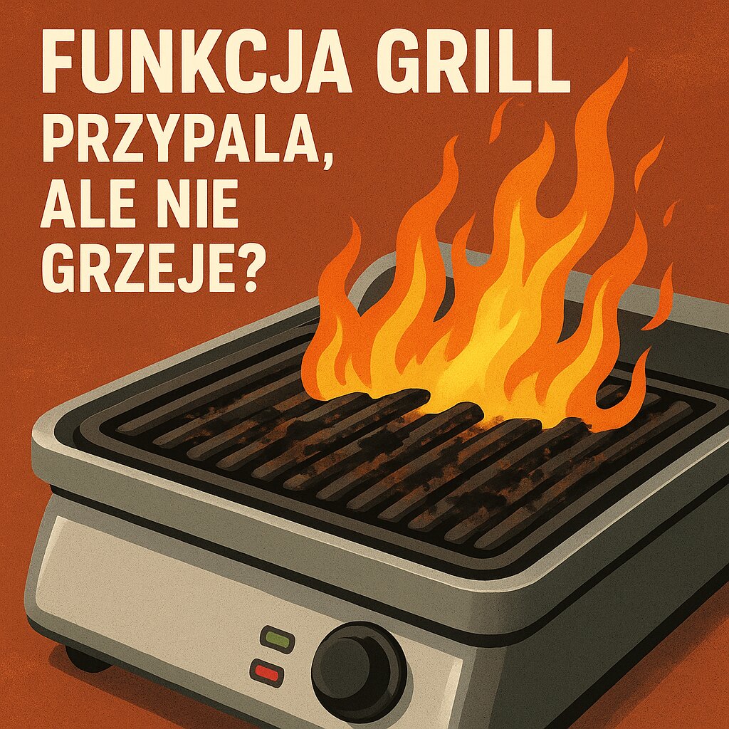 Funkcja grill przypala, ale nie grzeje