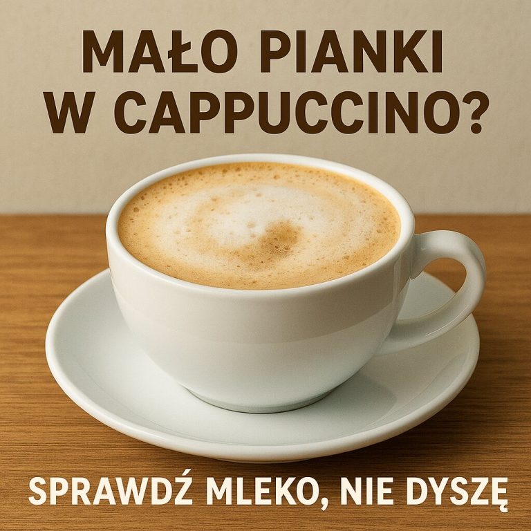 Mało pianki w cappuccino Sprawdź mleko, nie dyszę