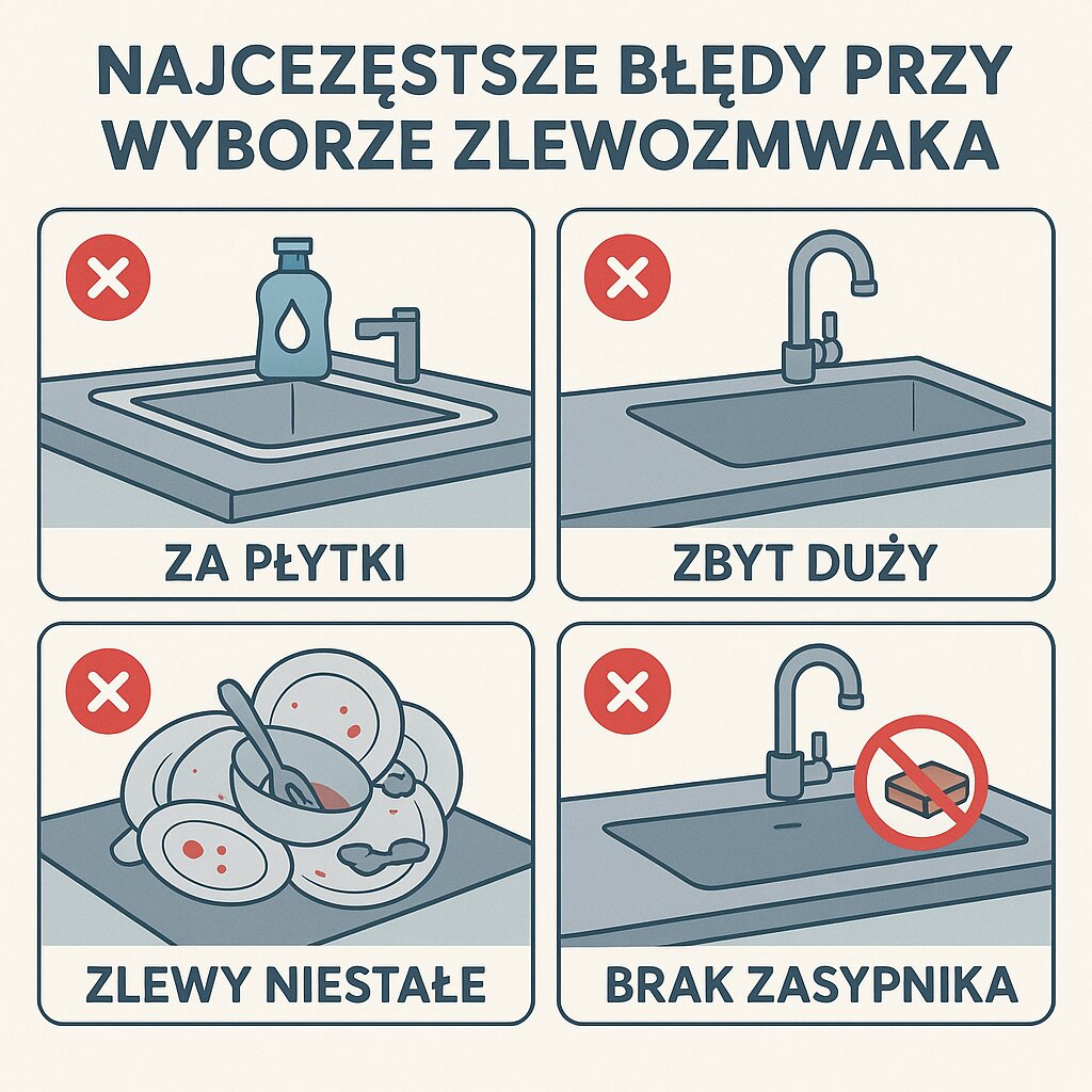 Najczęstsze błędy przy wyborze zlewozmywaka