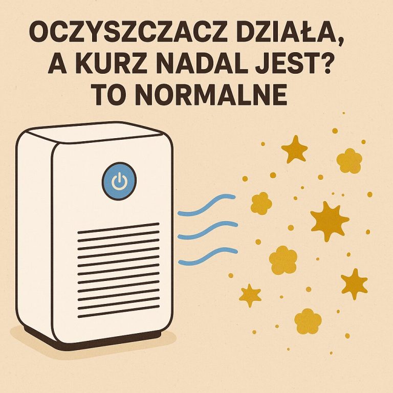 Oczyszczacz działa, a kurz nadal jest To normalne