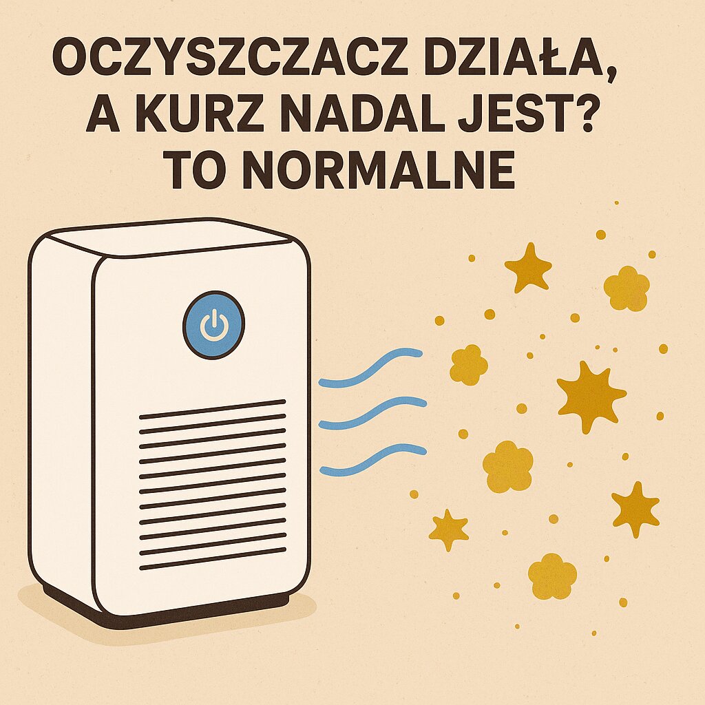 Oczyszczacz działa, a kurz nadal jest To normalne