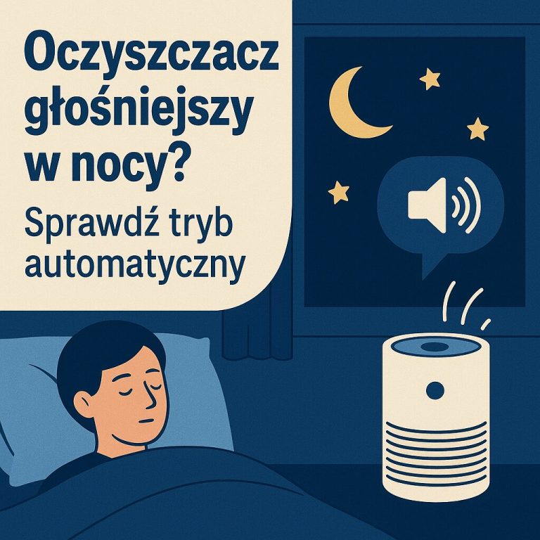 Oczyszczacz głośniejszy w nocy Sprawdź tryb automatyczny