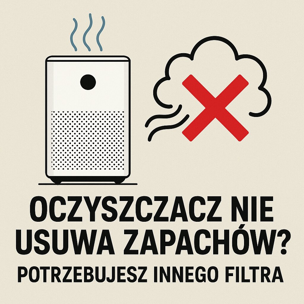 Oczyszczacz nie usuwa zapachów Potrzebujesz innego filtra