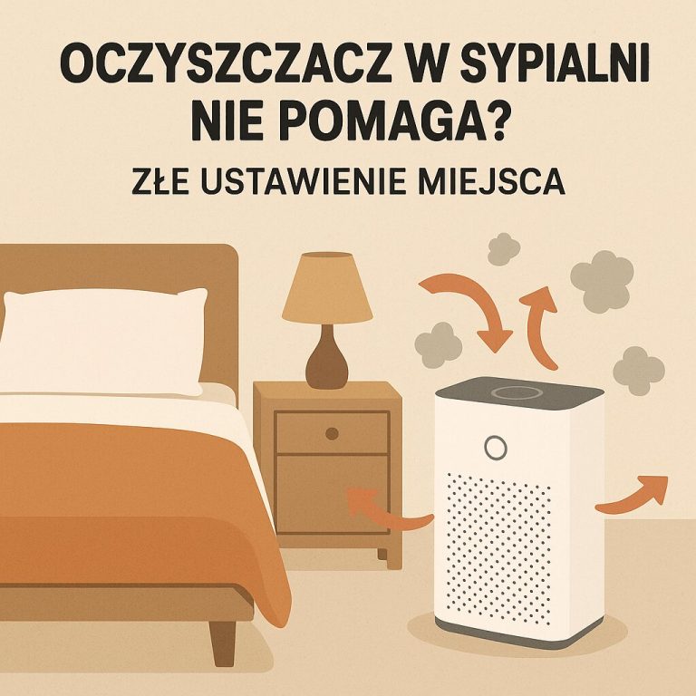 Oczyszczacz w sypialni nie pomaga Złe ustawienie miejsca