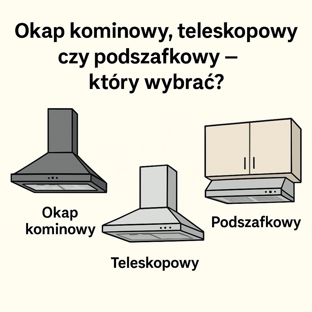 Okap kominowy, teleskopowy czy podszafkowy – który wybrać