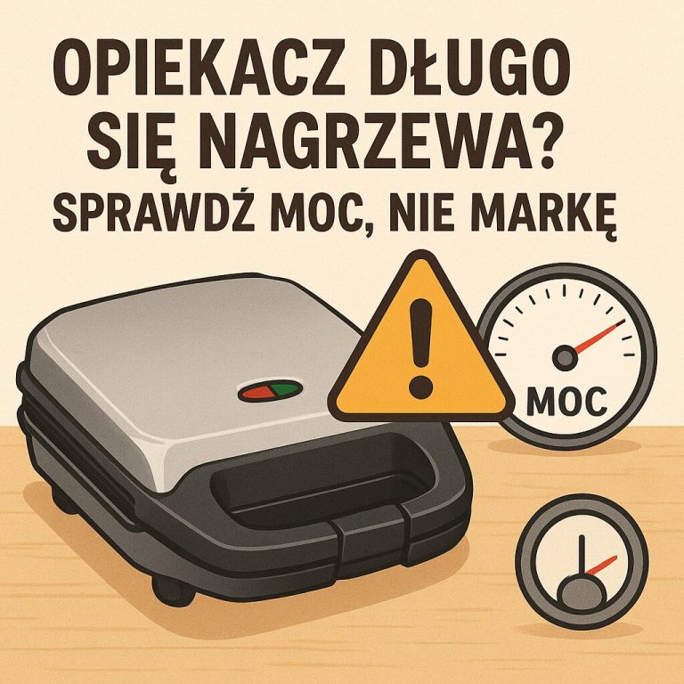 Opiekacz długo się nagrzewa Sprawdź moc, nie markę