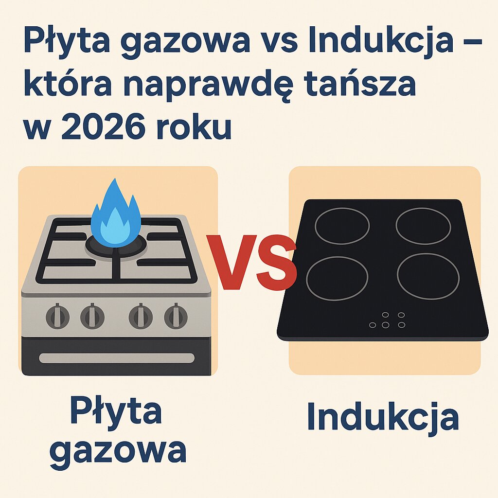 Płyta gazowa vs indukcja – która naprawdę tańsza w 2026 roku