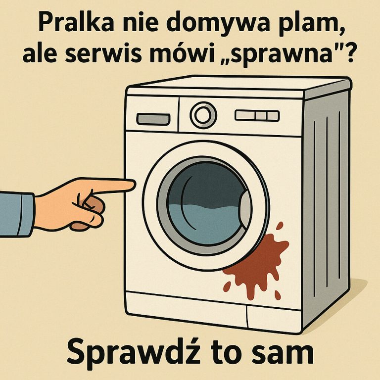 Pralka nie domywa plam, ale serwis mówi „sprawna” Sprawdź to sam