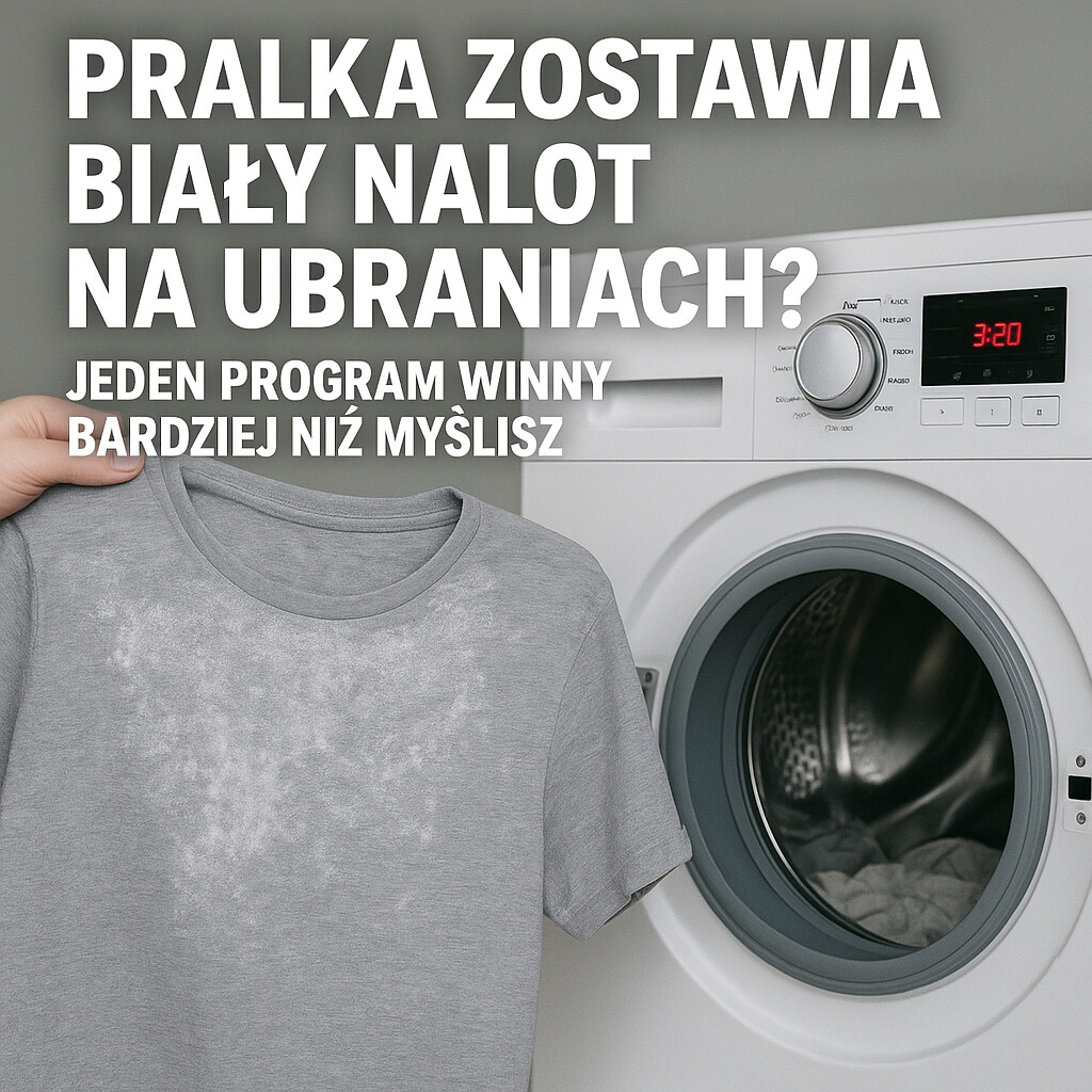 Pralka zostawia biały nalot na ubraniach Jeden program winny bardziej niż myślisz
