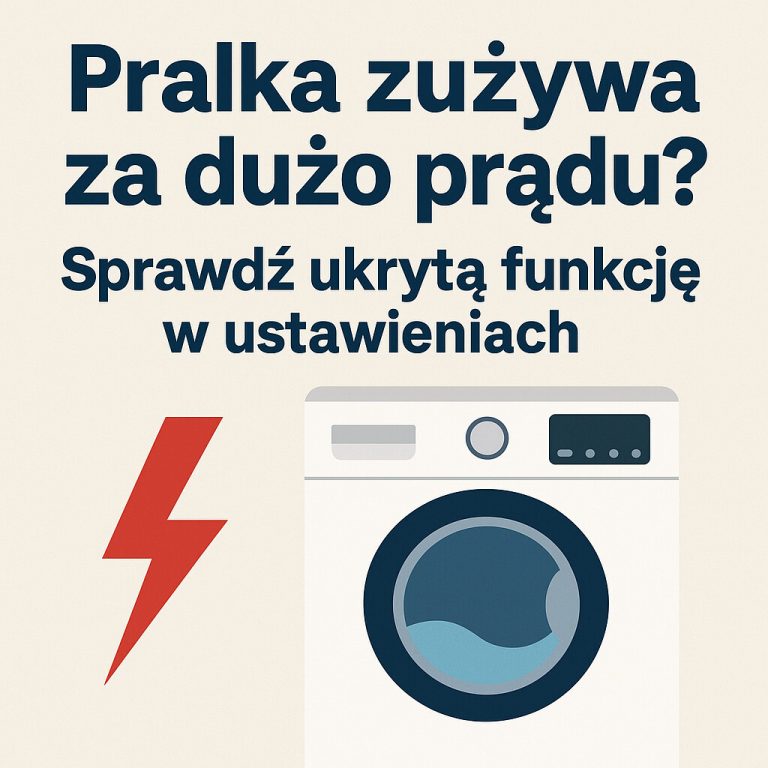 Pralka zużywa za dużo prądu Sprawdź ukrytą funkcję w ustawieniach