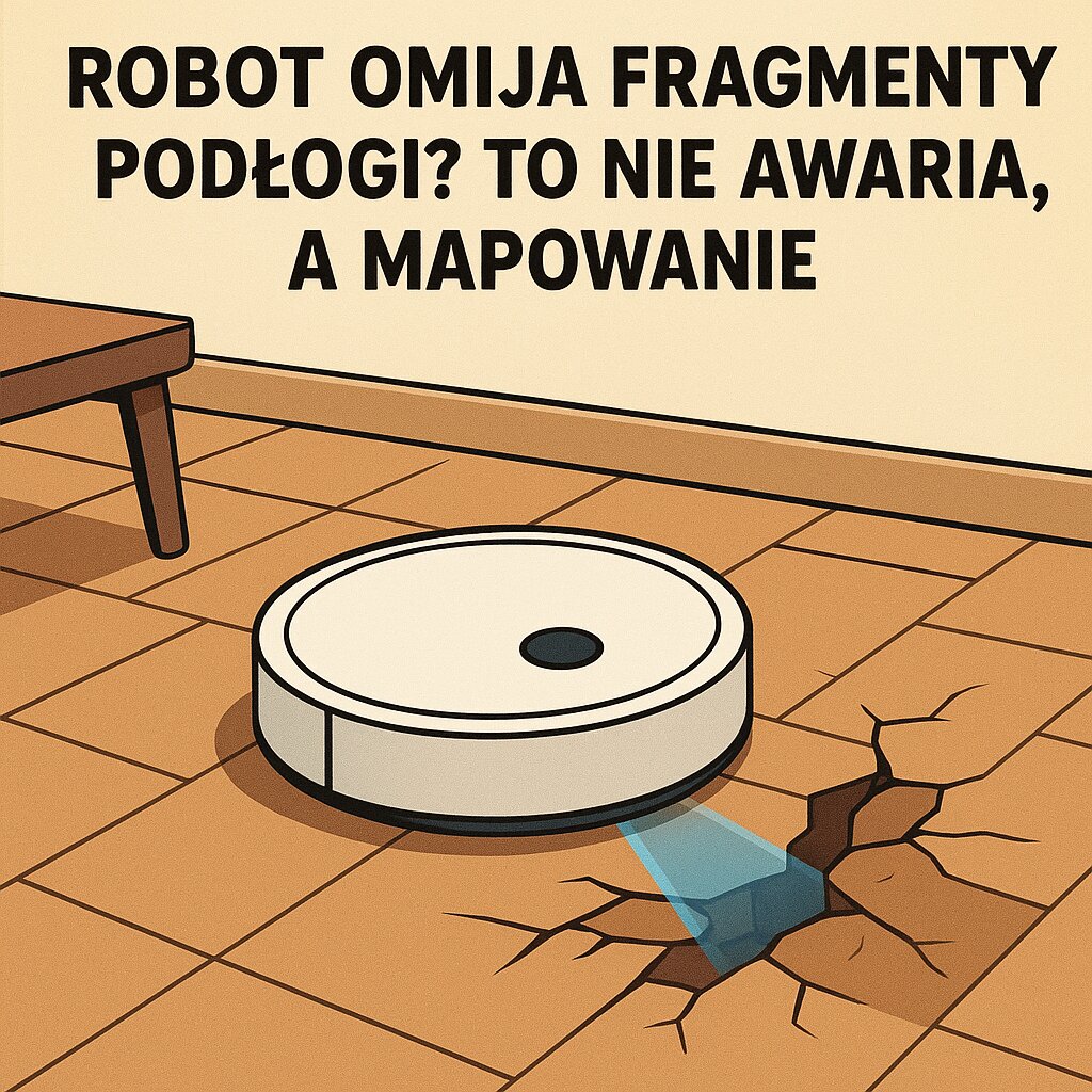 Robot omija fragmenty podłogi To nie awaria, a mapowanie