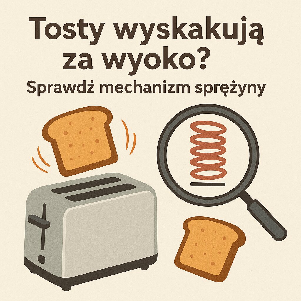 Tosty wyskakują za wysoko Sprawdź mechanizm sprężyny