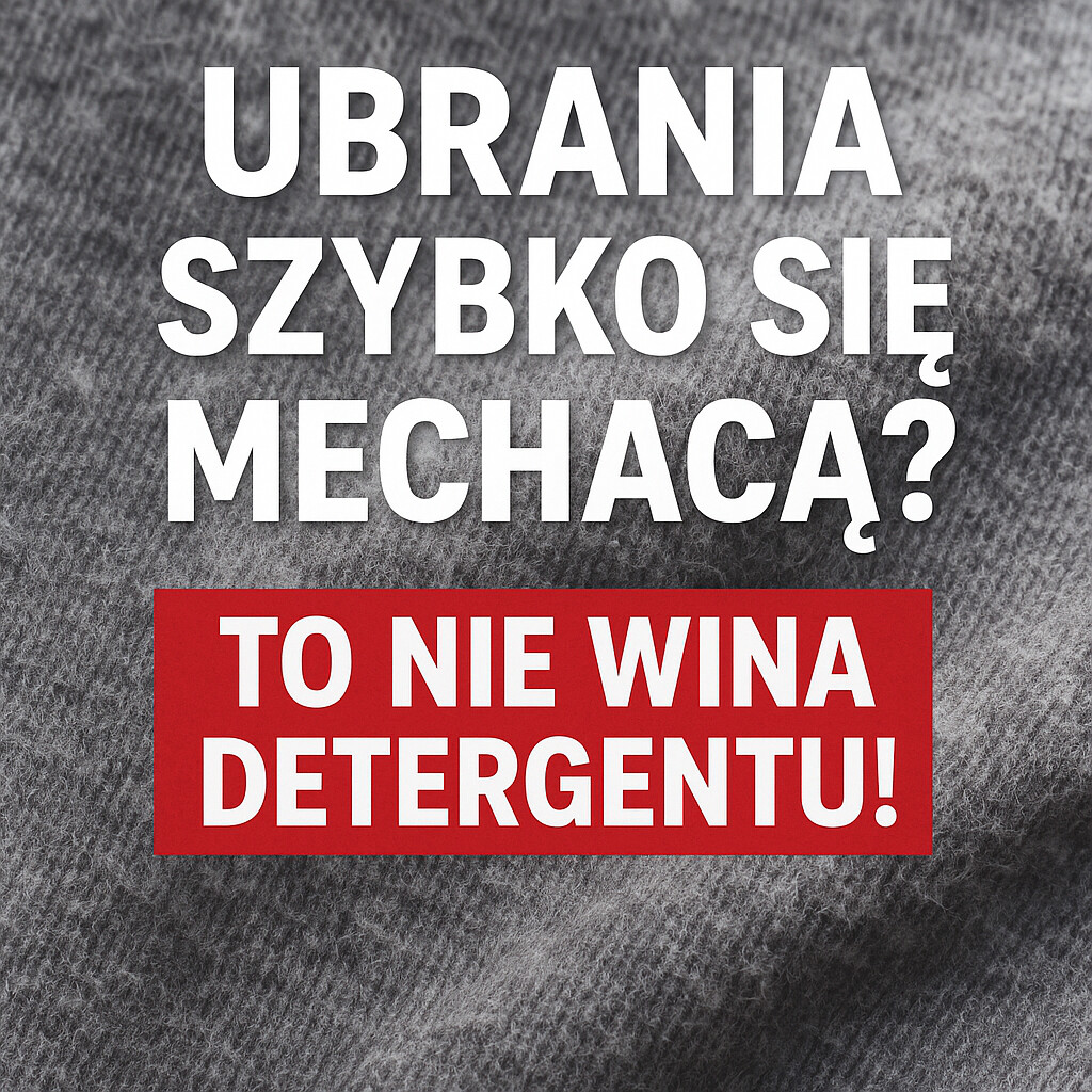 Ubrania szybko się mechacą To nie wina detergentu!