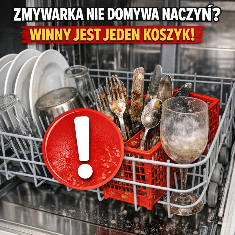 Zmywarka nie domywa naczyń Winny jest jeden koszyk