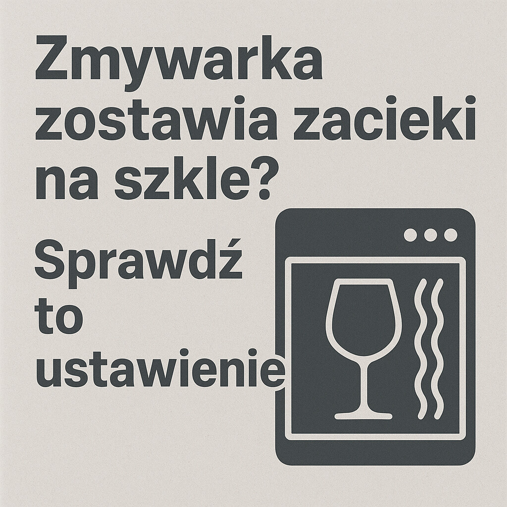 Zmywarka zostawia zacieki na szkle Sprawdź to ustawienie