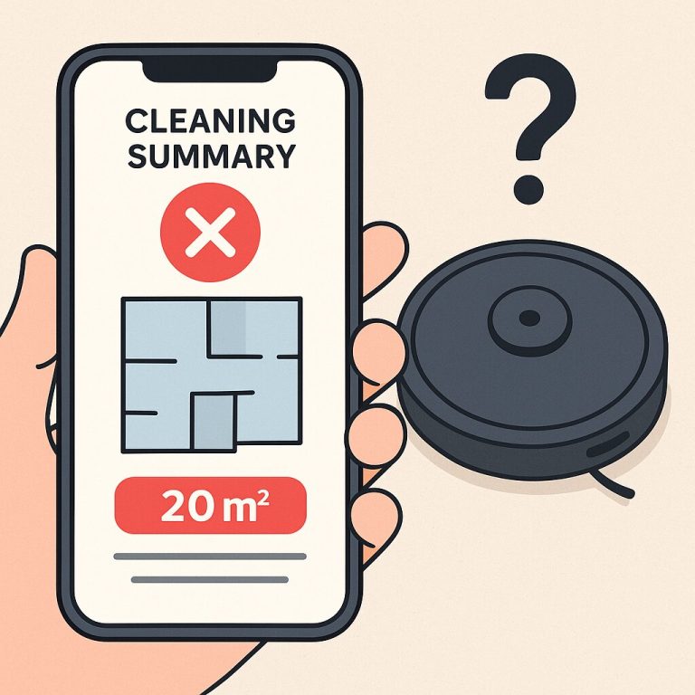 Aplikacja robota pokazuje błędne dane sprzątania Dlaczego nie zawsze są dokładne