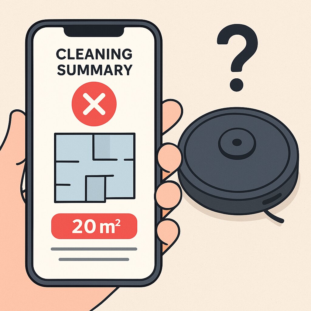 Aplikacja robota pokazuje błędne dane sprzątania Dlaczego nie zawsze są dokładne