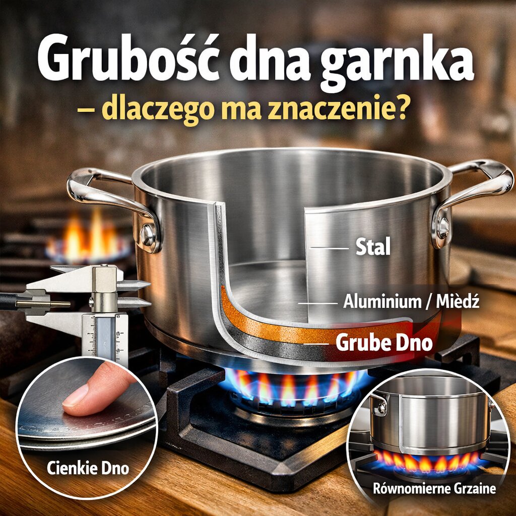 # Grubość dna garnka – dlaczego ma znaczenie