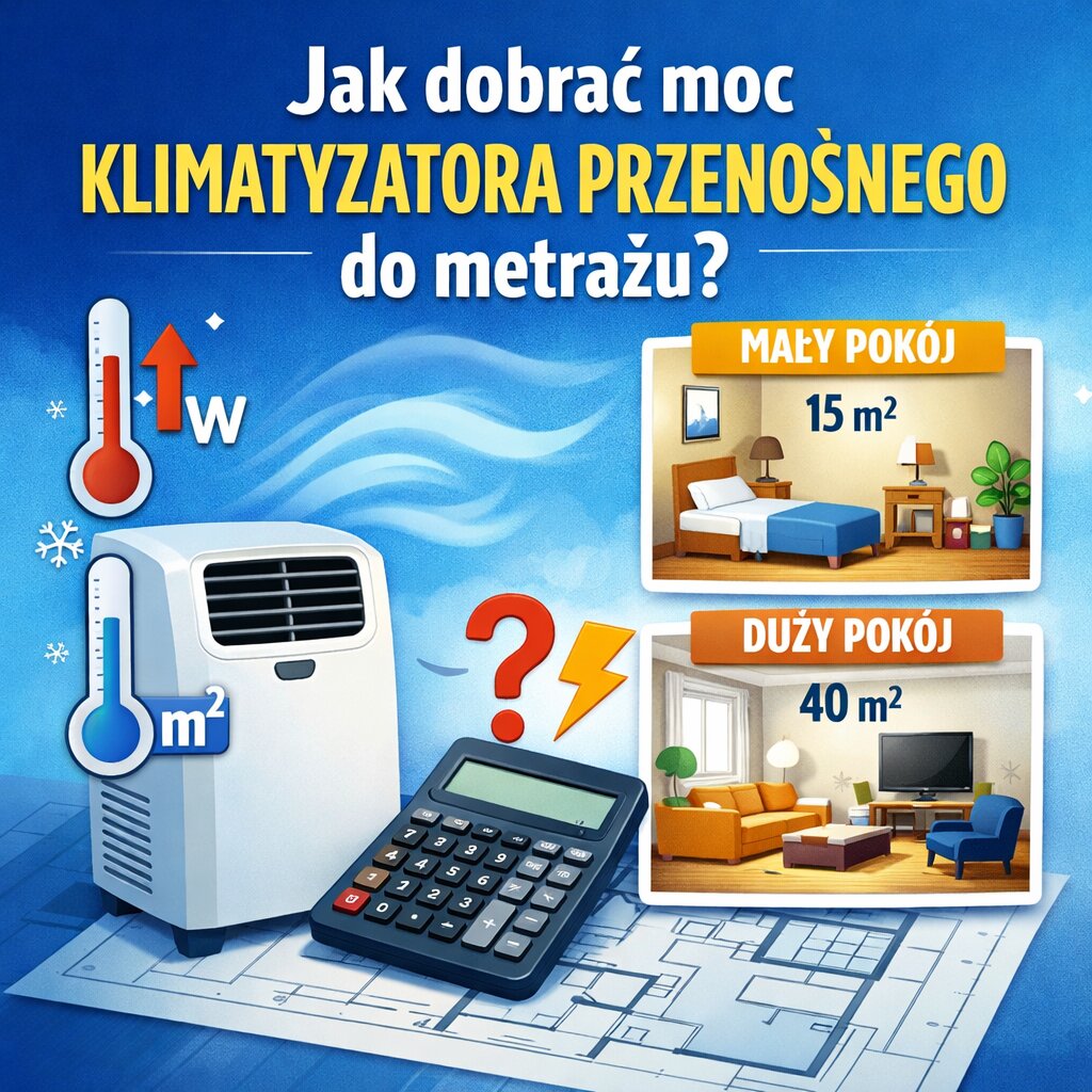 Jak dobrać moc klimatyzatora przenośnego do metrażu