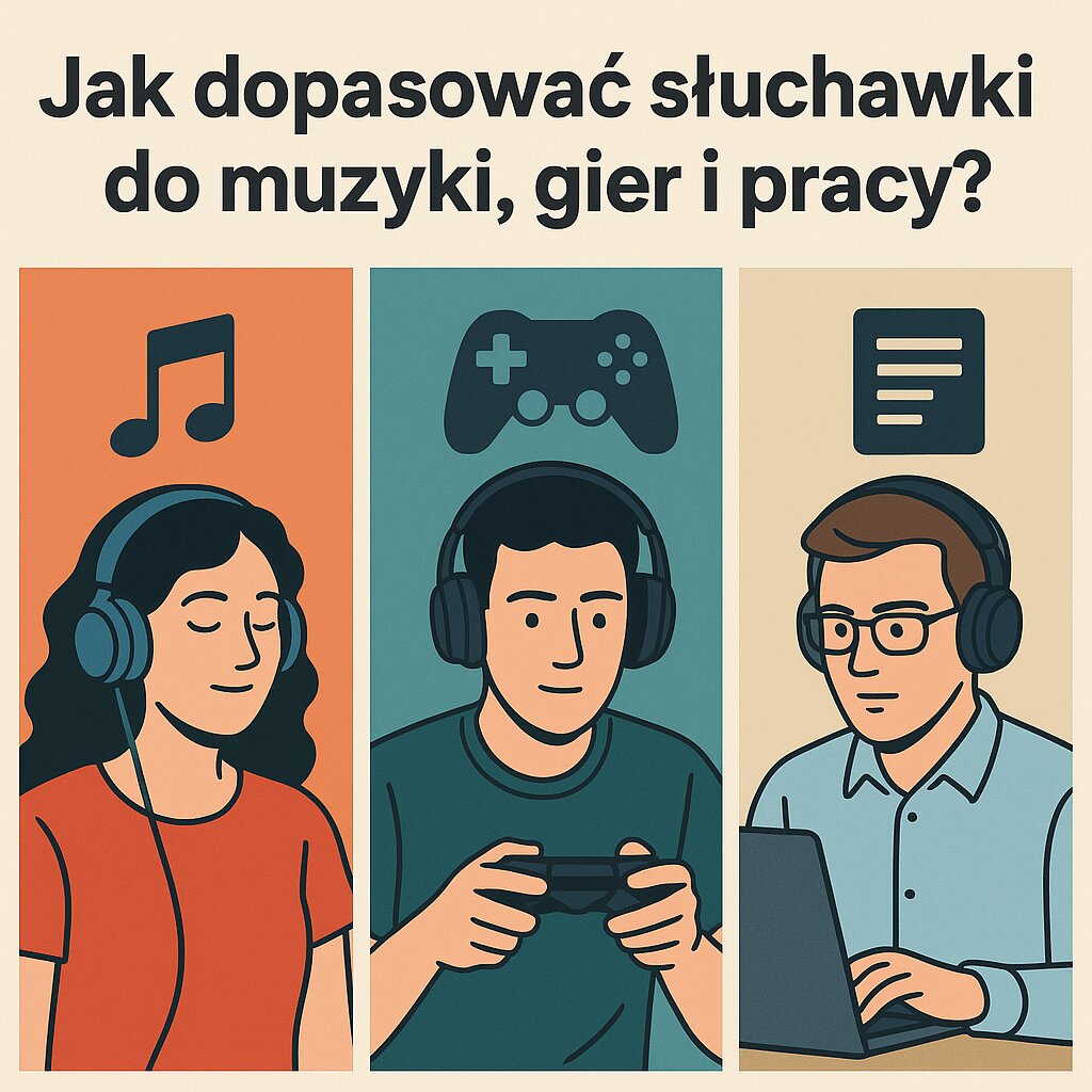 # Jak dopasować słuchawki do muzyki, gier i pracy