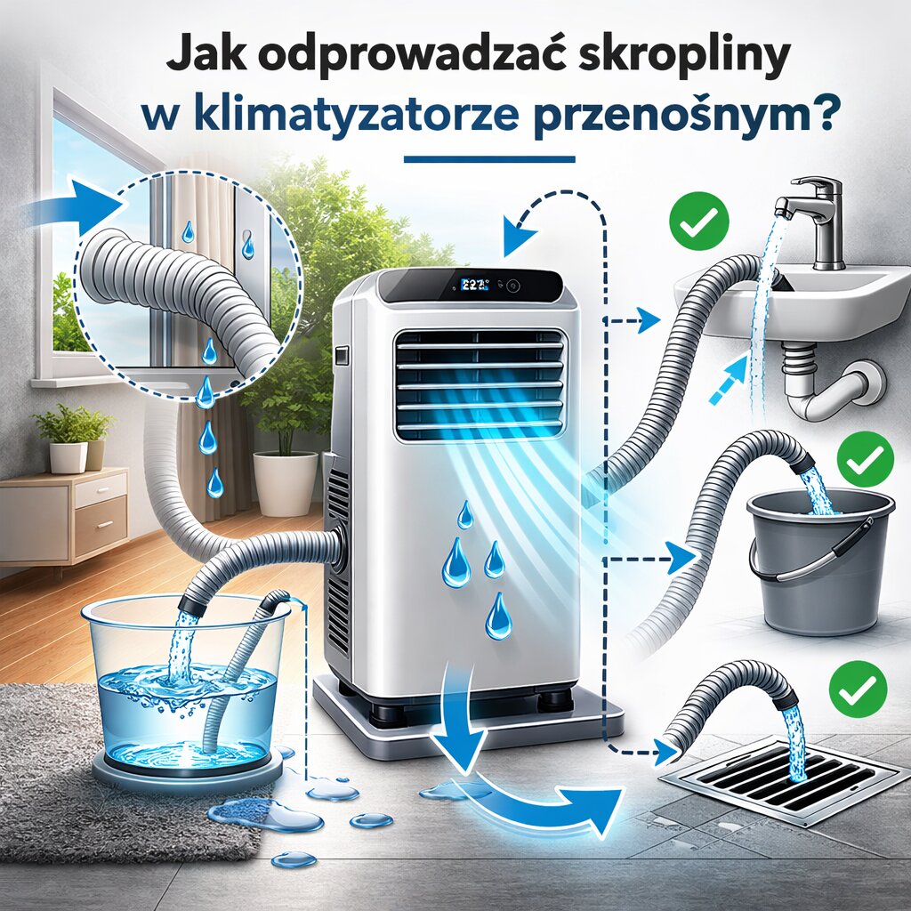Jak odprowadzać skropliny w klimatyzatorze przenośnym