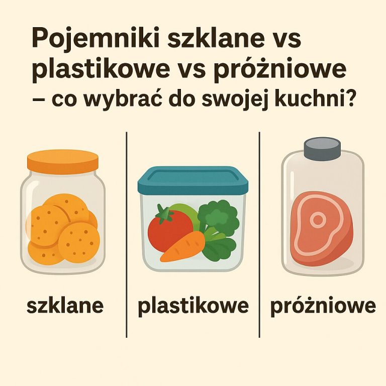 Pojemniki szklane vs plastikowe vs próżniowe – co wybrać do swojej kuchni