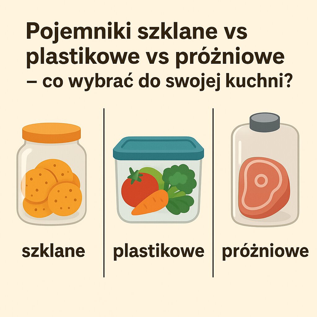 Pojemniki szklane vs plastikowe vs próżniowe – co wybrać do swojej kuchni