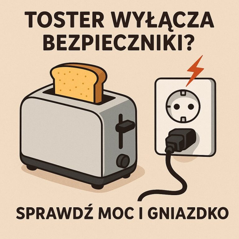 Toster wyłącza bezpieczniki Sprawdź moc i gniazdko